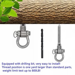 6Packs Heavy Duty Swing Hangers Permanent Anti Rust Bearing, 1500 LBS, 180°