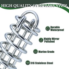 Shock Absorbing Spring 2 Pcs 304 Stainless Steel Spring for Porch Swing, Dog Lea