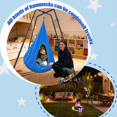 Swing Stand for Kids, 330LBS Heavy Duty Metal Swings Frame for Backyard Indoor,