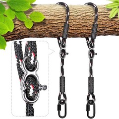 Adjustable Heavy Duty Swing & Hammock Hanging Ropes High Strength 6.5ft, 2-Pack