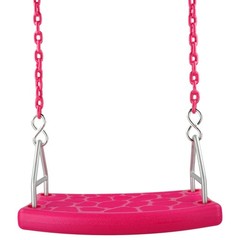 SWING SET STUFF INC. FLAT SEAT WITH 8.5 FT COATED CHAIN PINK fun outside 0311