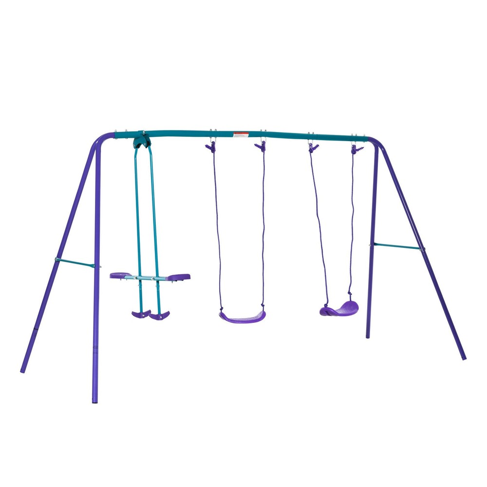 Children’s Playground Set Adjustable Ropes with Metal Frame for Stability