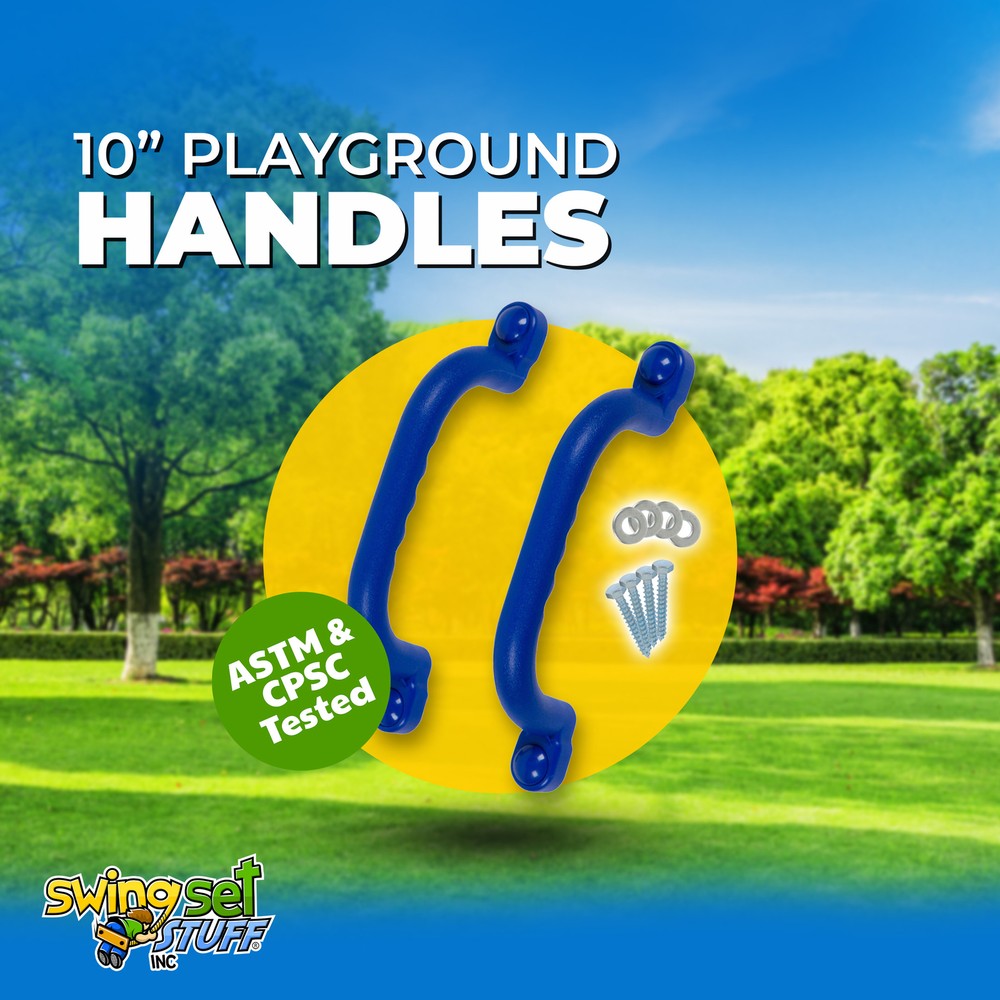 SWING SET STUFF 10″ PLAYGROUND HANDLES BLUE (PAIR) accessories hand grips 0010