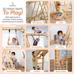 8-In-1 Indoor Play Gym – Toddler Jungle Gym for Kids Ages 2–6 – Indoor Playgroun