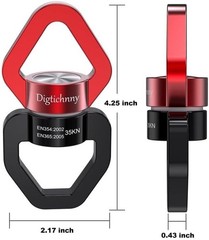 35KN Swing Swivel, Spinner for Indoor Outdoor Swings, Black Red | For hanging…