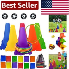 31-Piece Outdoor Games Combo Set: Fun Toys for 1-4 Players, Perfect for Parties