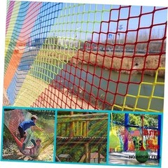 Climbing Cargo Net for Kids Outdoor Balcony Safety 3.3×19.7ft(1x6m) Multicolor