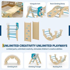 Montessori Climbing Set for Toddlers 1-3 Baby,Kids -4 in 1 Toddler Climbing Toys