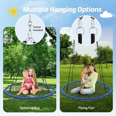 45″ 750lbs Spider Web Tree Swing for Kids & Adults Outdoor Steel Frame Sauce…