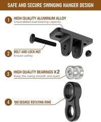Heavy Duty Porch Swing Hangers Kit, with Screws Bolts for Wooden Sets Playgro…