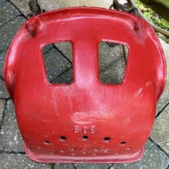 Vintage Early 1900’s Red Metal Gametime Swing Seat w/ Original Chains and Hooks