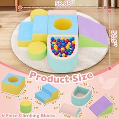 Foam Climbing Blocks & Ball Pit for Toddlers