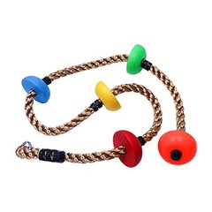 Colorful Climbing Rope – 6.5ft with 5 Knotted Foot – Kids Ninja Rope for