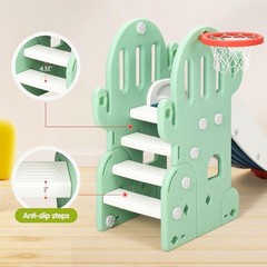 7 in-1 Indoor Outdoor Slide Freestanding Toddler Slide Climber Playset for Kids