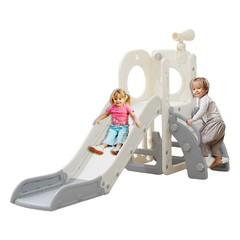 6 in 1 Kids Slide Climber Playset Indoor Outdoor Freestanding Toddler Playground