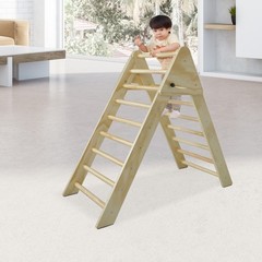 Wooden Foldable Climbing Triangle Ladder Montessori Play Gym for Kids