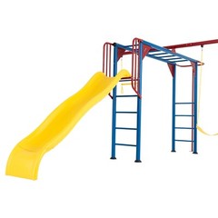 Lifetime 91022 Monkey Bar Adventure Swing Set Red Yellow Blue Outdoor Playground