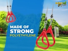 SWING SET STUFF TRAPEZE RINGS RED WITH HANGERS (PAIR) equipment accessories 0244