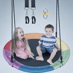 DECORLIFE 40″ Saucer Tree Swing 700lb Heavy Duty 900D Oxford Fabric 360 Spin