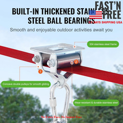[HOT SALE] 65ft Zipline Kit for Kids and Adults, Slackers Zipline up to 500 lbs.