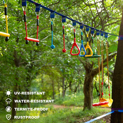 Ninja Warrior Obstacle Course for Kids – 13 Accessories, 600Lbs Capacity