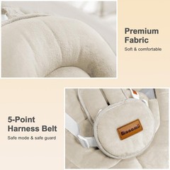 Baby Swings for Infants, Monamii Baby Swing, Infant Swing with 5 Speeds, 10
