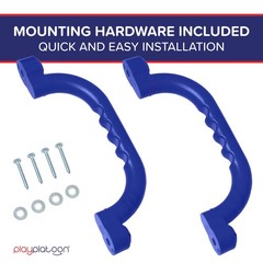 Playground Safety Handles, 2 Pack  Blue Grab Handle Bars for Jungle Gym