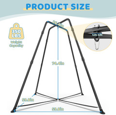 Heavy-Duty X-Shaped Swing Stand with Sensory & pod Swing for Adults 330LBS