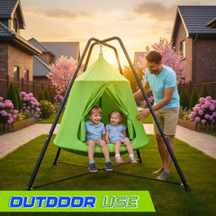 X-Shaped Swing Stand with Sensory Swing for Kids & Adults – 330 lbs Capacity