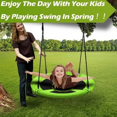 40″ Saucer Tree Swing for Kids – 500Lb Weight Capacity, Waterproof Platform S…