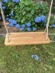 Pine Wood Tree Swing-Wood Tree Swing with 10 Feet Of rope Each Side