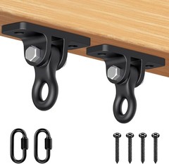 Heavy Duty Black Swing Hangers 2400LB Capacity Porch Swing Hanger | One-Piece…
