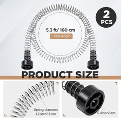 Heavy Duty Stainless Steel Zipline Spring Brake – 5.3ft Stopper for 3/16-3/8″ Wi