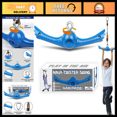360° Twist-Spin Swing Set Attachments – Ninja Warrior Flips Toy for Kids, Backya