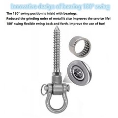 6Packs Heavy Duty Swing Hangers Permanent Anti Rust Bearing, 1500 LBS, 180°