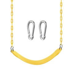 Swing for Outdoor Swing Set – Pack of 1 Seat Kit with Heavy Duty Chains – Bac…