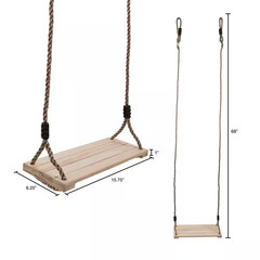 Wooden Flat Bench Specialty Swing for Kids Playset