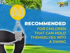 SWING SET STUFF HIGHBACK 1/2 BUCKET SEAT BLACK WITH CHAIN AND HOOKS outside 0046
