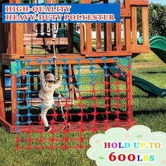 Climbing Cargo Net, Polyester Playground Climbing Net, Heavy Duty 4ft x 8ft