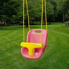 Gorilla Playsets 04-0032-PK High Back Plastic Infant Swing with Yellow T bar & R