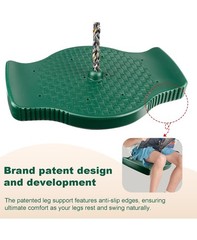 Tree Swing for Kids – Single Disc Seat and Climbing Rope Set w/Carabiner