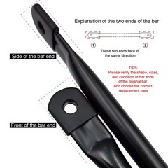 81.5cm Matte Black Replacement Metal Rods for Garden Swing Seat (2-Pack)