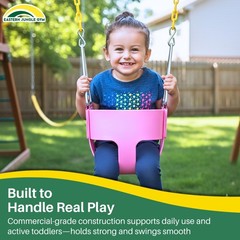 Heavy-Duty High Back Full Bucket Toddler Swing Seat | Coated Chains Fully Ass…