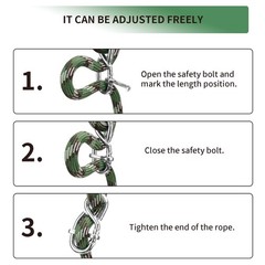 Dakzhou 7.25ft(87″) Heavy Duty Tree Swing Rope Hammock,Tree Swings Hanging St…