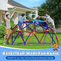 10FT Climbing Dome, Outdoor Jungle Gym for Kids with Climbing Grip – Geometric D