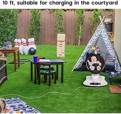 10 ft Power Cord for 4moms mamaRoo 4, 12V 3A Charger for RockaRoo Baby Swing, AC