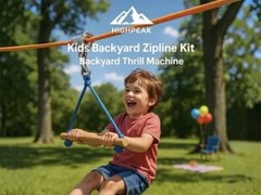 Hyponix Zip Lines for Kids and Adults Outdoor up to 350 Lbs – 120 ft / 200 ft…
