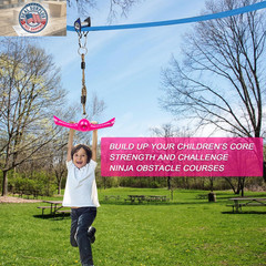 Ninja-Twister Swing Spins Set: Slackline Attachments – 360° Handle Twist-Spin Fl