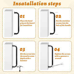 6 Pcs Safety Playground Handles Swing Set Metal Safety Handles Outdoor Swing Set