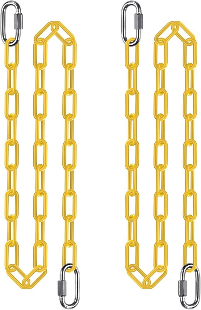 2Pcs 80″ Swing Chain with Carabiners 1000 LBs Capacity Heavy Duty Coated